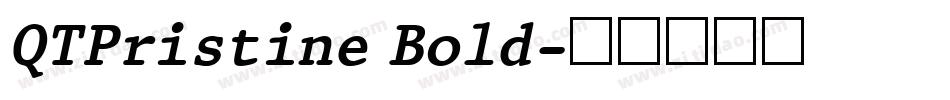 QTPristine Bold字体转换